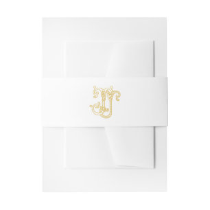 Bandeau De Faire-part COULEURS ÉDITABLES JJ Monogram JJ Initiales Bande 