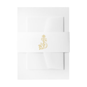 Bandeau De Faire-part COULEURS ÉDITABLES SJ Monogram JS Monogram Belly B
