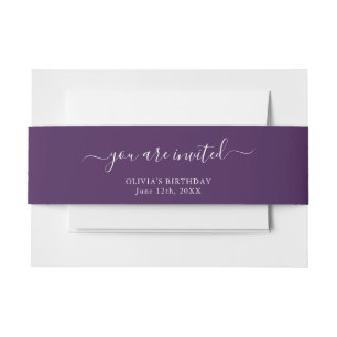Bandeau De Faire-part Couleurs éffrayantes - Deep Purple Invitation Band
