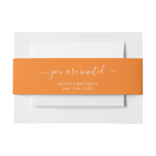Bandeau De Faire-part Couleurs éffrayantes - Orange Belly Band