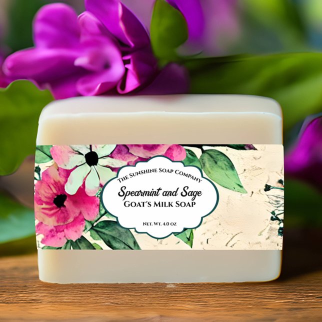 Bandeau De Faire-part Country Flowers Soap Belly Band (Créateur téléchargé)