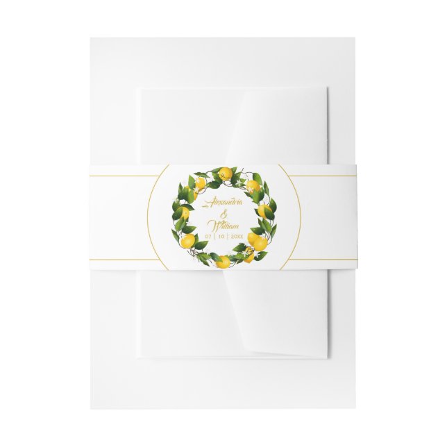 Bandeau De Faire-part Couronne de citron moderne | MARIAGE (Devant example)