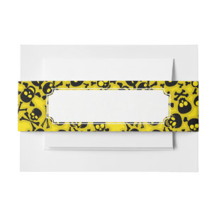 Bandeau De Faire-part Crâne et motif d'os croisés
