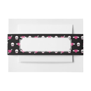 Bandeau De Faire-part Crânes et coeurs