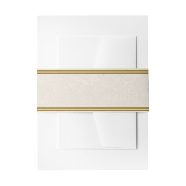 Bandeau De Faire-part Crème et or (Devant example)