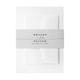 Bandeau De Faire-part Cute Elegant et simple Mariage