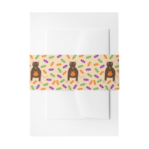 Bandeau De Faire-part Cute Halloween Rat et Citrouille