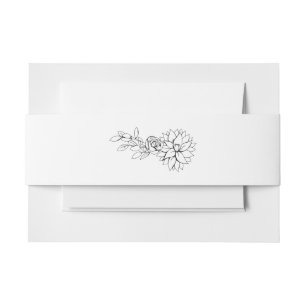 Bandeau De Faire-part Dahlia Belly Band