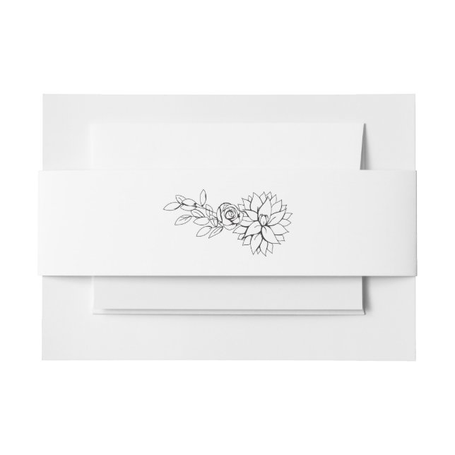 Bandeau De Faire-part Dahlia Belly Band (Devant Example)