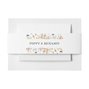 Bandeau De Faire-part Dainty Floral Fleur sauvage Mariage