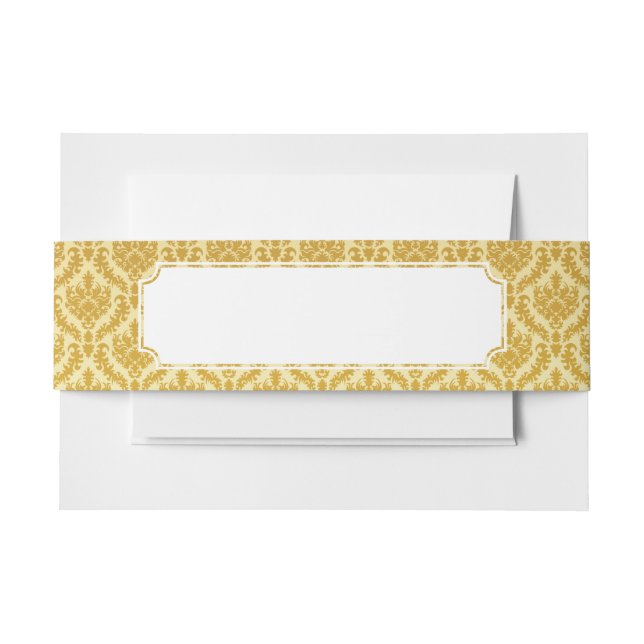 Bandeau De Faire-part Damassé d'or (Devant Example)