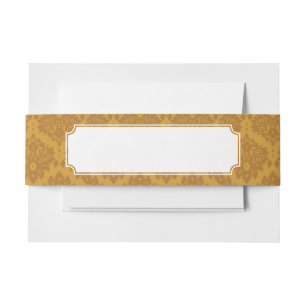 Bandeau De Faire-part Damassé d'or de luxe