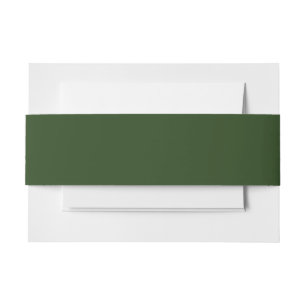 Bandeau De Faire-part Dark Forest Green Invitation Belly Band
