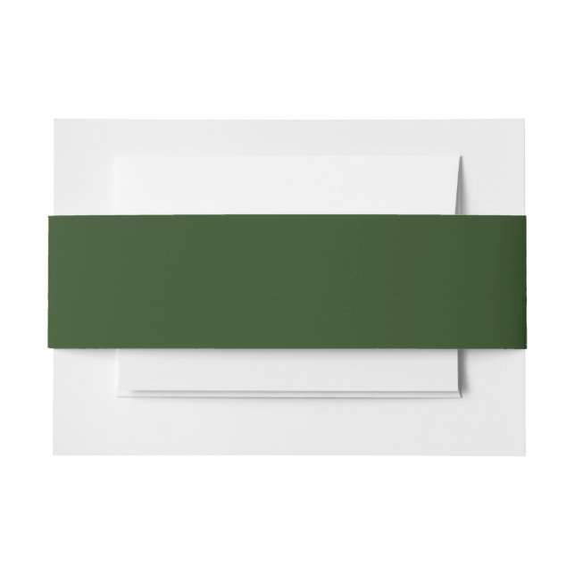 Bandeau De Faire-part Dark Forest Green Invitation Belly Band (Devant Example)