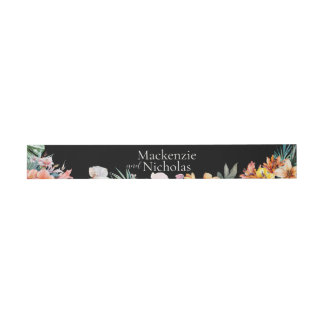 Bandeau De Faire-part Dark Tropical Floral Faire-part de mariage Belly B