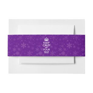 Bandeau De Faire-part Décor violet CONSERVEZ CALME ET votre texte créati