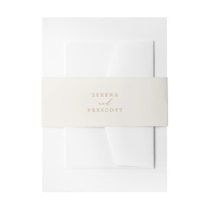 Bandeau De Faire-part Delicate Gold et Cream Bride et Mariage de chambre