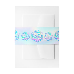 Bandeau De Faire-part Dés RPG   Holo Imaginaire Retro Tabletop PnP Gamer