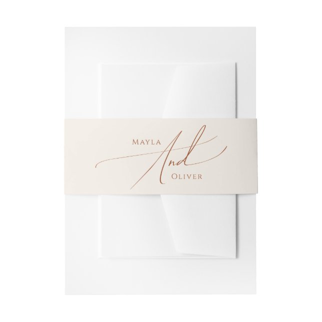 Bandeau De Faire-part Désert de Whimsical | Beige (Devant example)