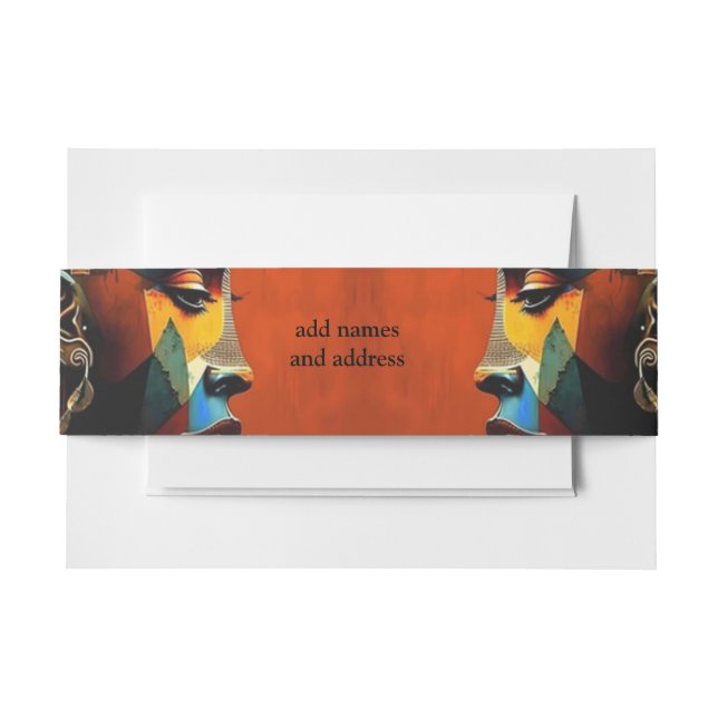 Bandeau De Faire-part Design moderne égyptien, islamique, arabe et afric (Devant Example)