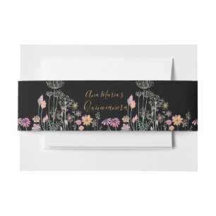 Bandeau De Faire-part Dessin d'aquarelle de champ fleur sauvage