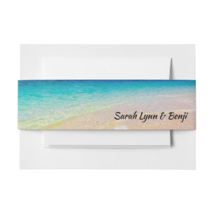 Bandeau De Faire-part Destination de sable de plage