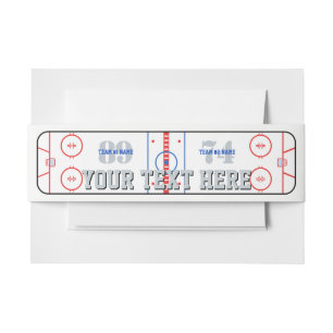 Bandeau De Faire-part Diagramme de la patinoire Hockey Jeu Compagnon