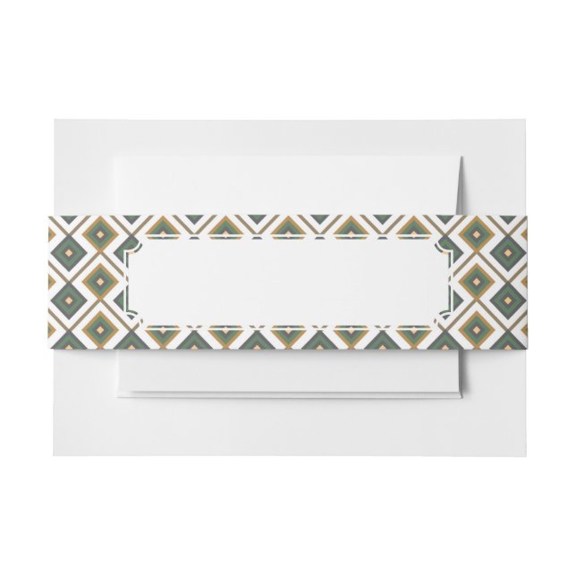 Bandeau De Faire-part Diamante en vert (Devant Example)