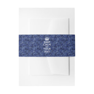 Bandeau De Faire-part Digital Camo Blue KEEP CALM AND Your Creative Text