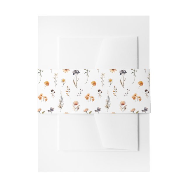 Bandeau De Faire-part Ditsy Sunflowers & Mariage de automne Fleur sauvag (Devant example)