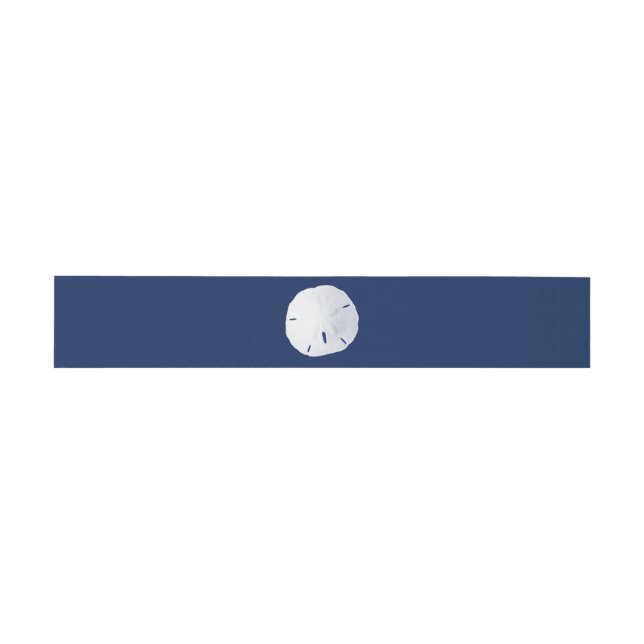 Bandeau De Faire-part Dollar de sable bleu marine (Plat)