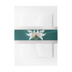 Bandeau De Faire-part Doves & Coeur sur Mariage Turquoise