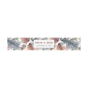 Bandeau De Faire-part Dusty Blue Bourgogne Fall Champroom Mariage