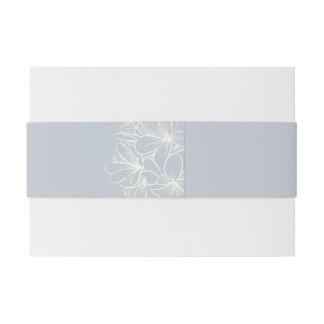 Bandeau De Faire-part Dusty Blue Invitation Belly Band avec Initiales