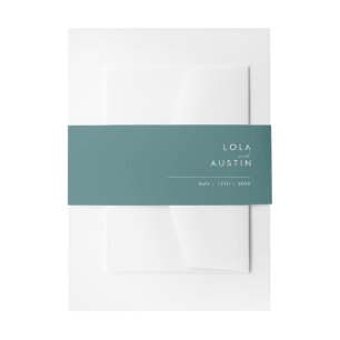 Bandeau De Faire-part Dusty Boho   Green Invitation Belly Band