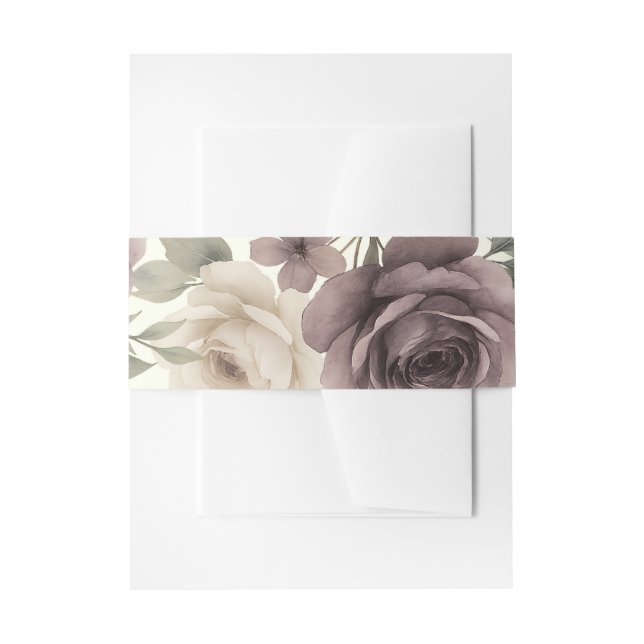 Bandeau De Faire-part Dusty Mauve & Ivory Bloom Mariage botanique (Devant example)