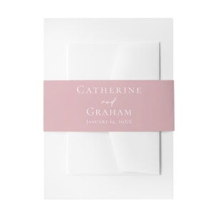 Bandeau De Faire-part Dusty Rose Pink Typographie Mariage romantique