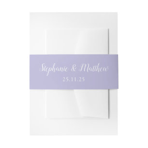 Bandeau De Faire-part Dusty violet moderne Mariage de typographie de scr