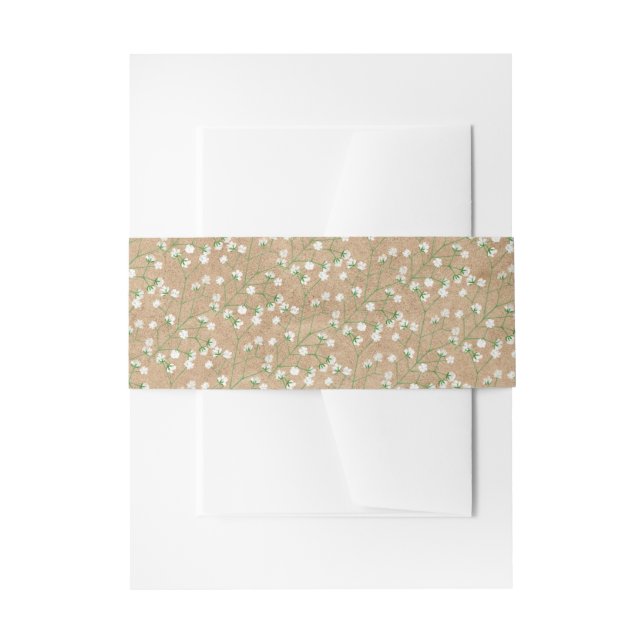 Bandeau De Faire-part Eau de bébé aquarelle Boho Chic Baptême Mariage (Devant example)