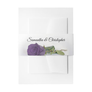 Bandeau De Faire-part Élégant Améthyste violet Rose simple Mariage Glam