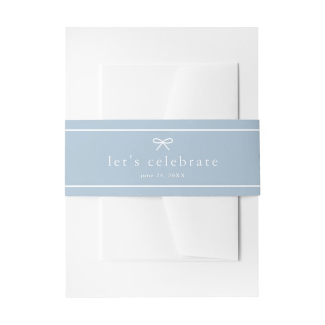 Bandeau De Faire-part Elégant Baby shower simple Dusty Blue Boys (Devant example)