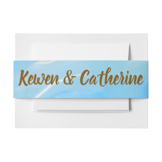 Bandeau De Faire-part Elegant Beach Watercolor Wedding