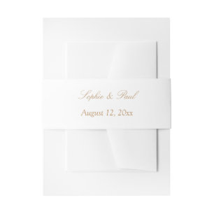 Bandeau De Faire-part Élégant Beige White Faire-part de mariage Belly Ba