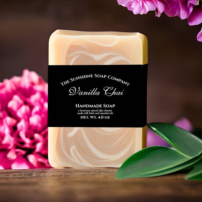 Bandeau De Faire-part Élégant Black Soap Belly Band (Créateur téléchargé)