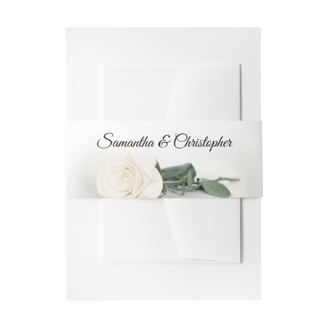 Bandeau De Faire-part Élégant blanc ivoire Rose simple Mariage glam (Devant example)