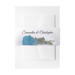 Bandeau De Faire-part Elégant bleu turquoise Rose simple Mariage de verr