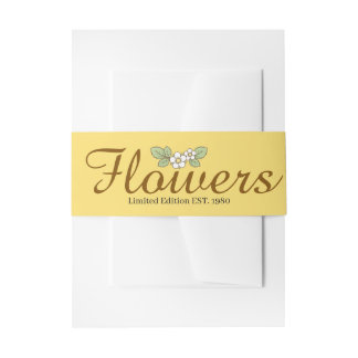 Bandeau De Faire-part Elegant botanical background yellow pink