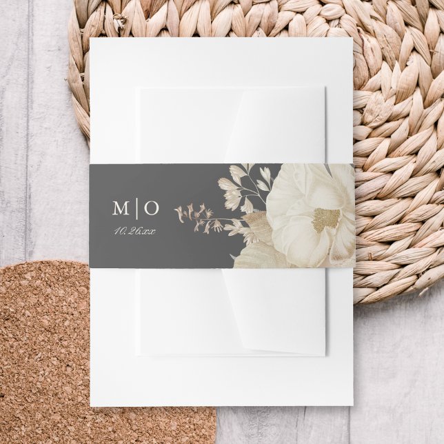 Bandeau De Faire-part Élégant Chic Moody Boho Floral Mariage (Créateur téléchargé)