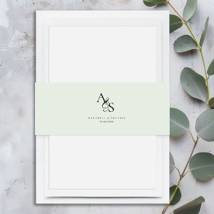 Bandeau De Faire-part Élégant, Classique, Monogramme, Mariage