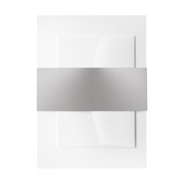 Bandeau De Faire-part Elégant Faux Brossé Métal Aspect Argent (Devant example)